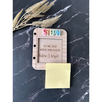 Personalised Sticky Note Holder
