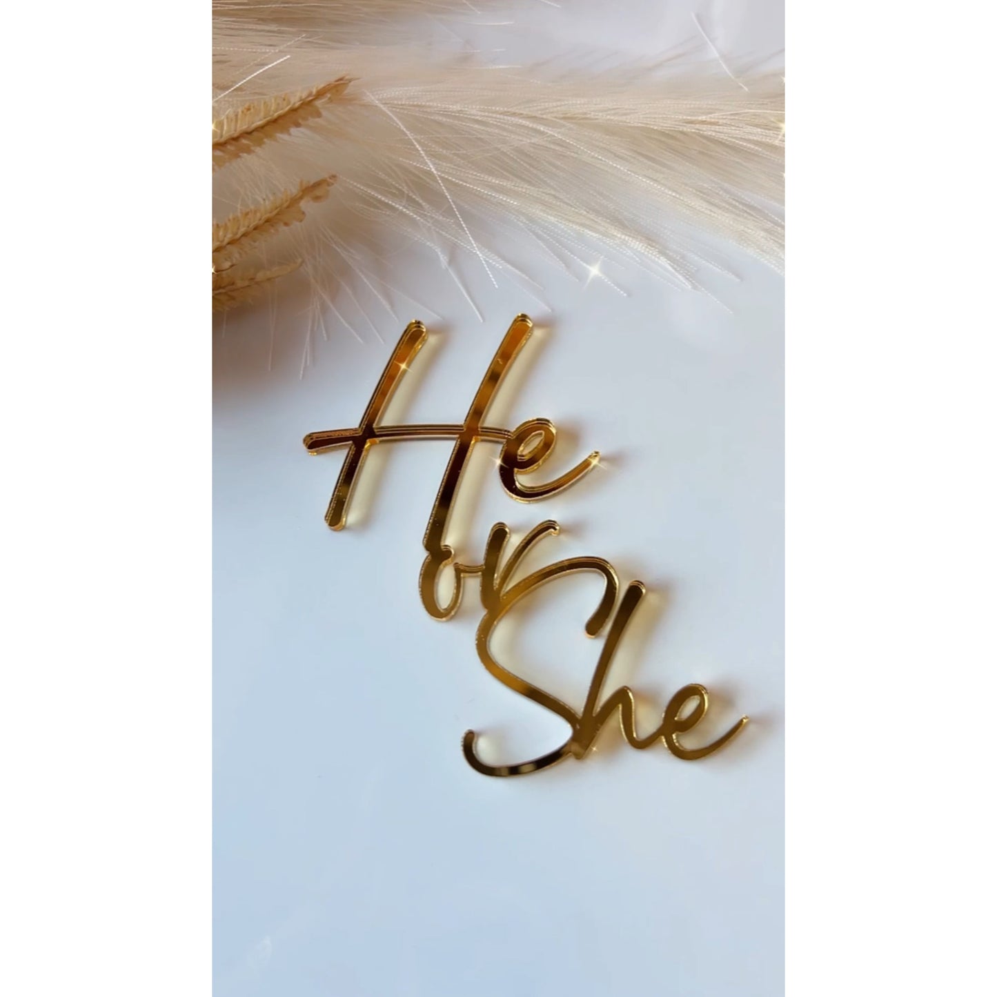 Acrylic Cake Topper - Mirror