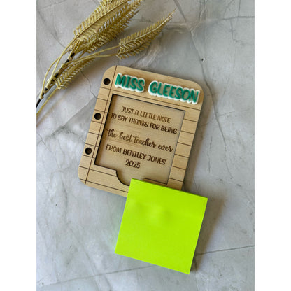 Personalised Sticky Note Holder - Custom Text