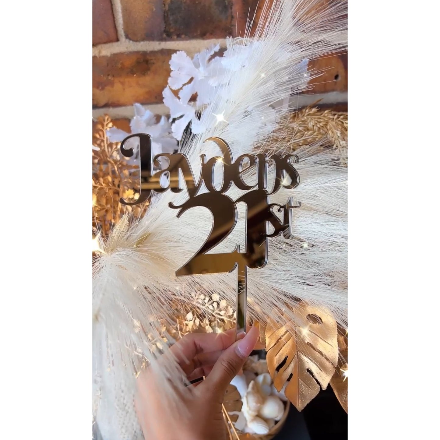 Acrylic Cake Topper - Mirror