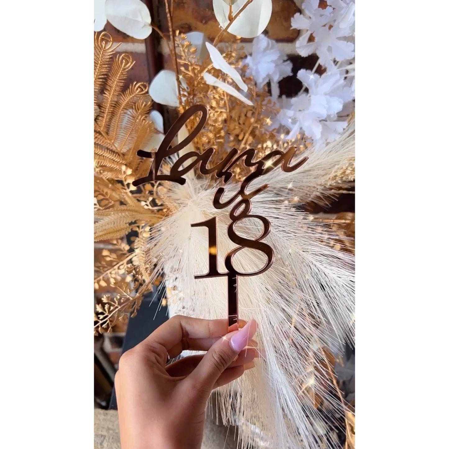 Acrylic Cake Topper - Mirror