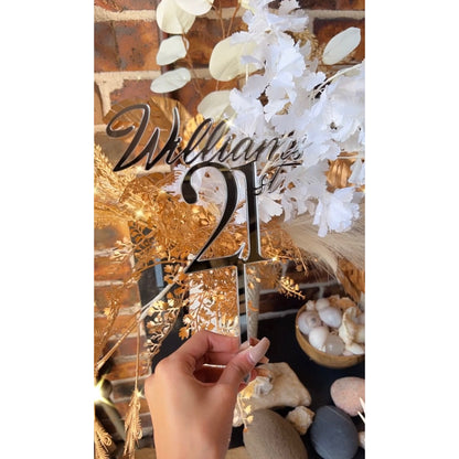 Acrylic Cake Topper - Mirror