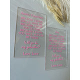 Clear Proposal Plaque