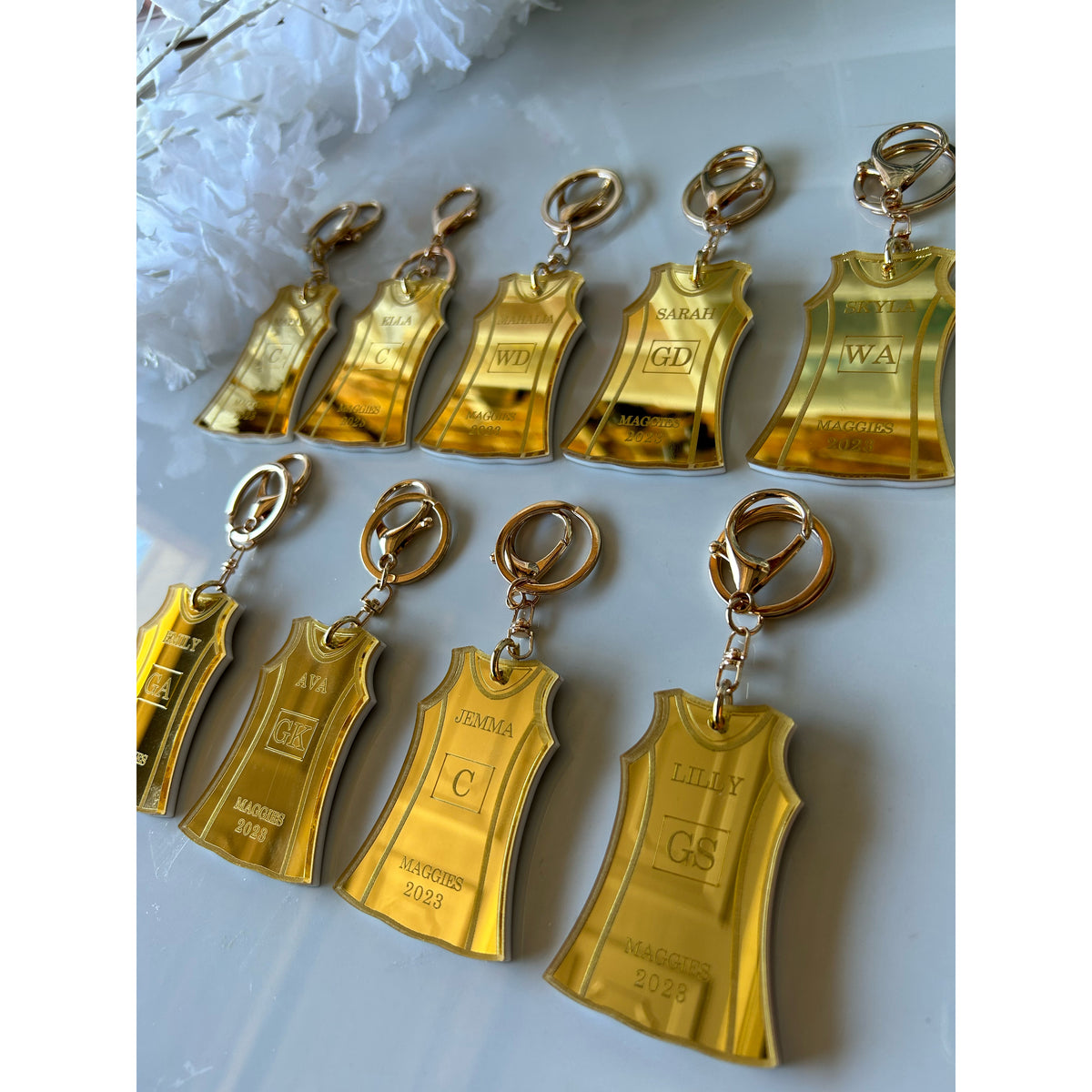 Netball Dress Keychains