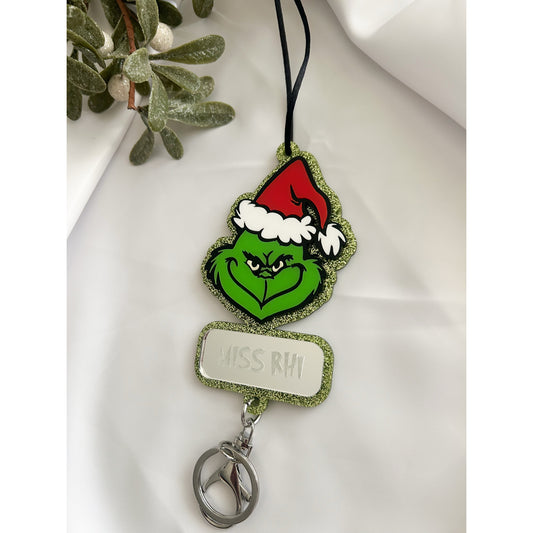Resting Grinch Face - Apple Green