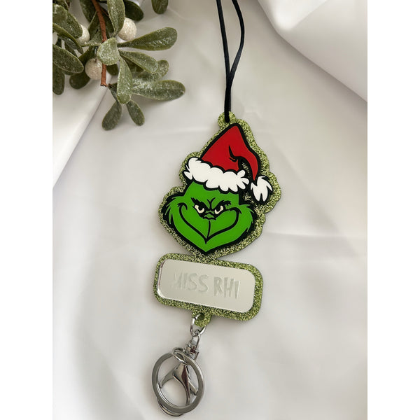 Resting Grinch Face - Apple Green