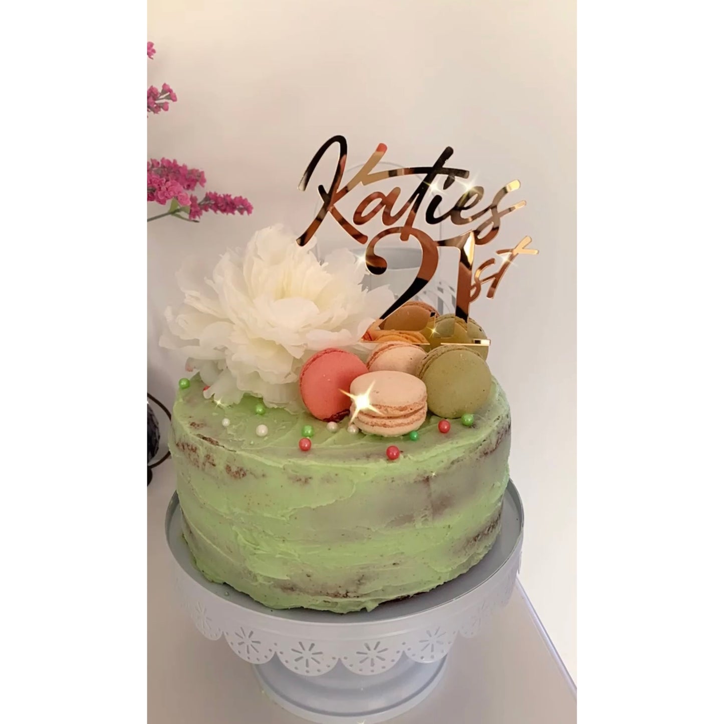 Acrylic Cake Topper - Mirror