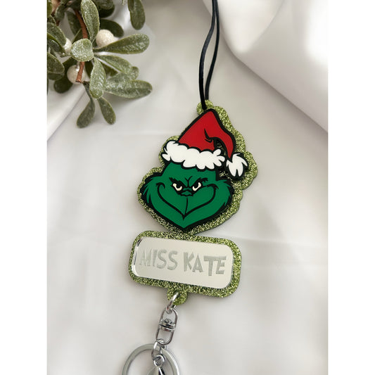 Resting Grinch Face - Dark Green