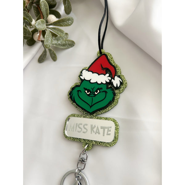 Resting Grinch Face - Dark Green