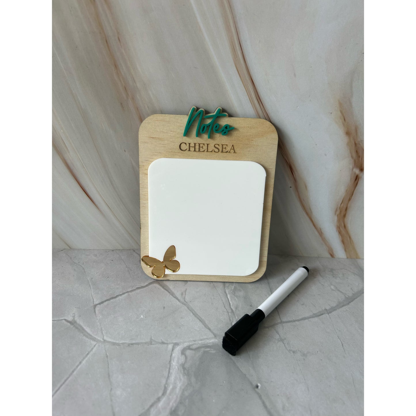Personalised Reusuable Whiteboard Notepad - Butterfly