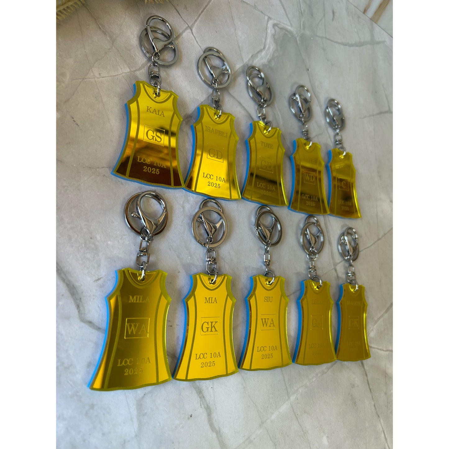 Netball Dress Keychains