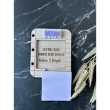 Personalised Sticky Note Holder