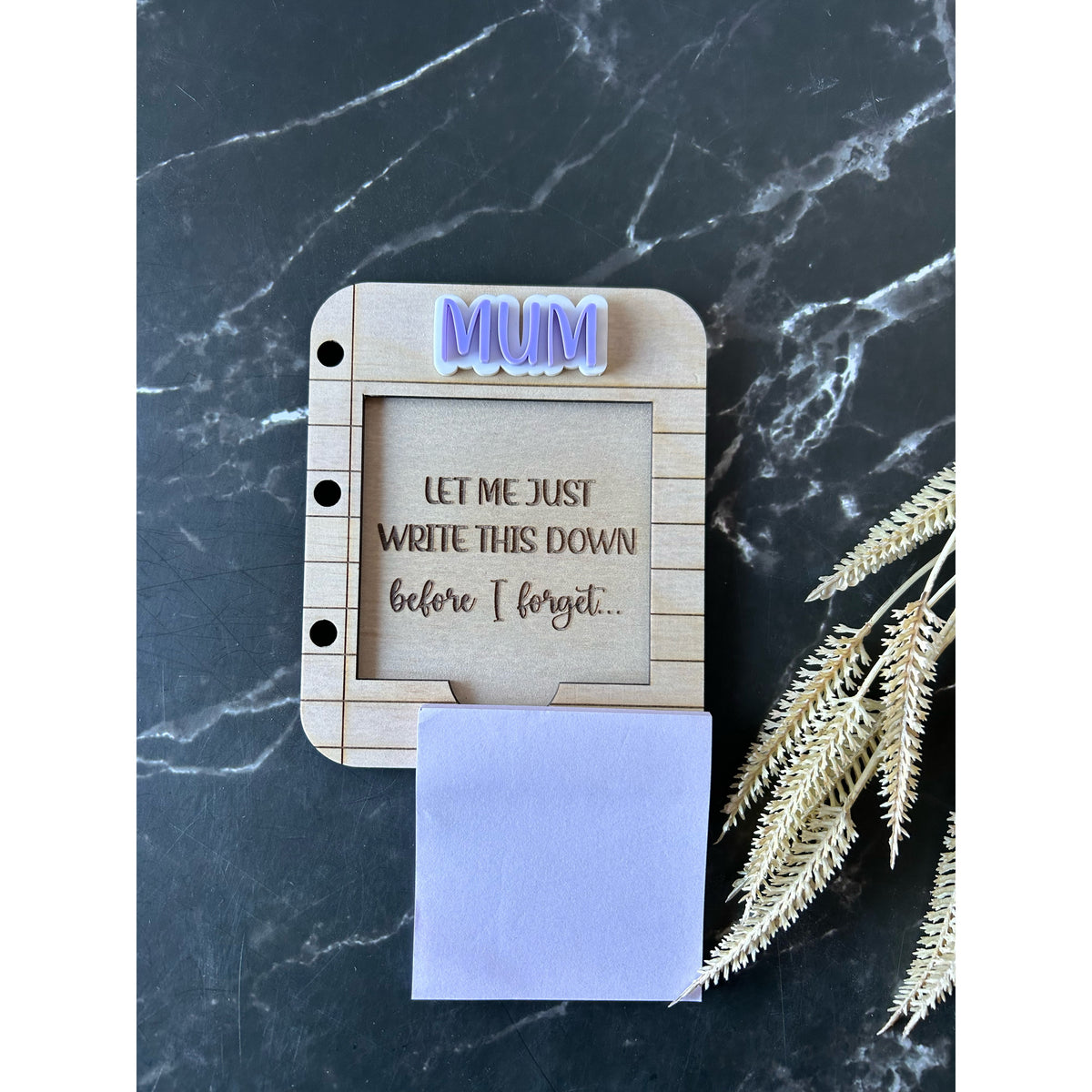 Personalised Sticky Note Holder
