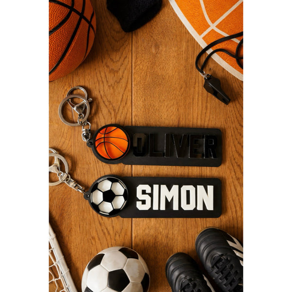 Elongated Sports Keychains