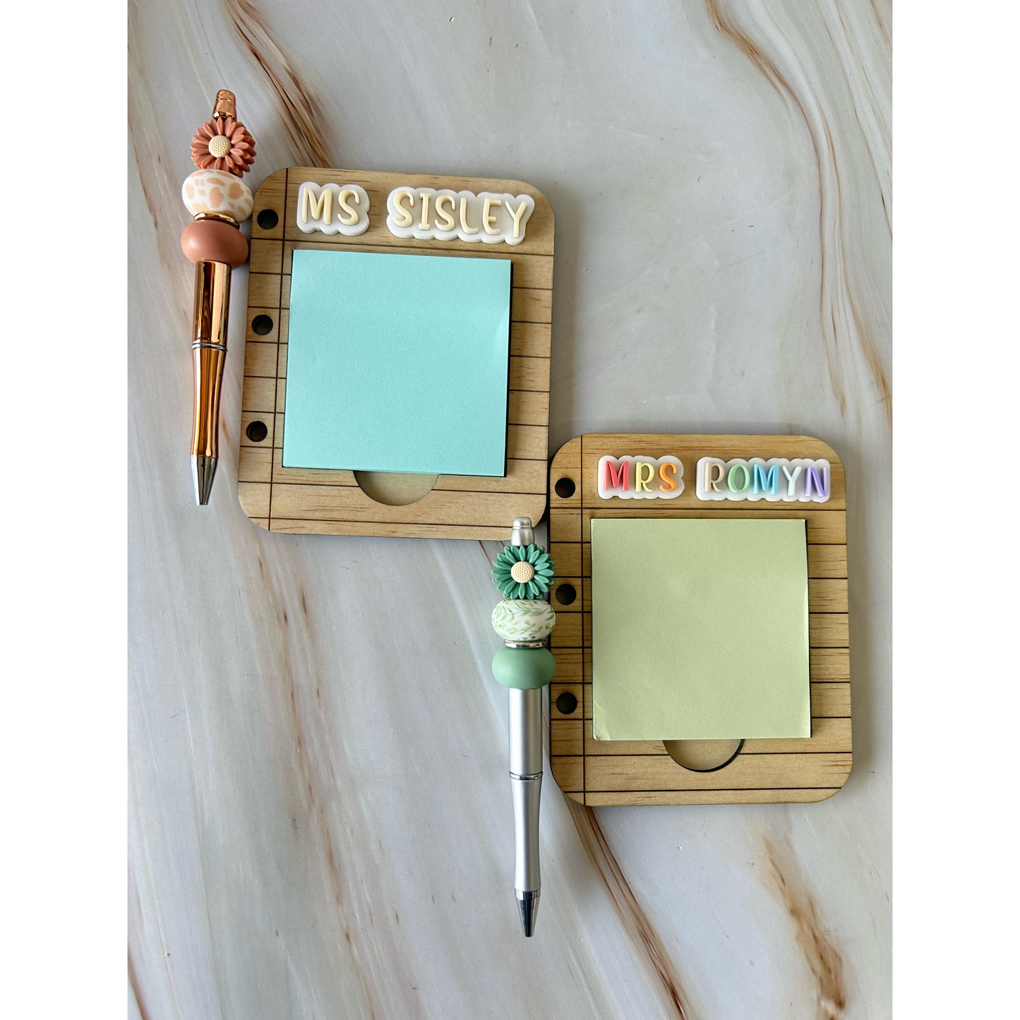 Personalised Sticky Note Holder
