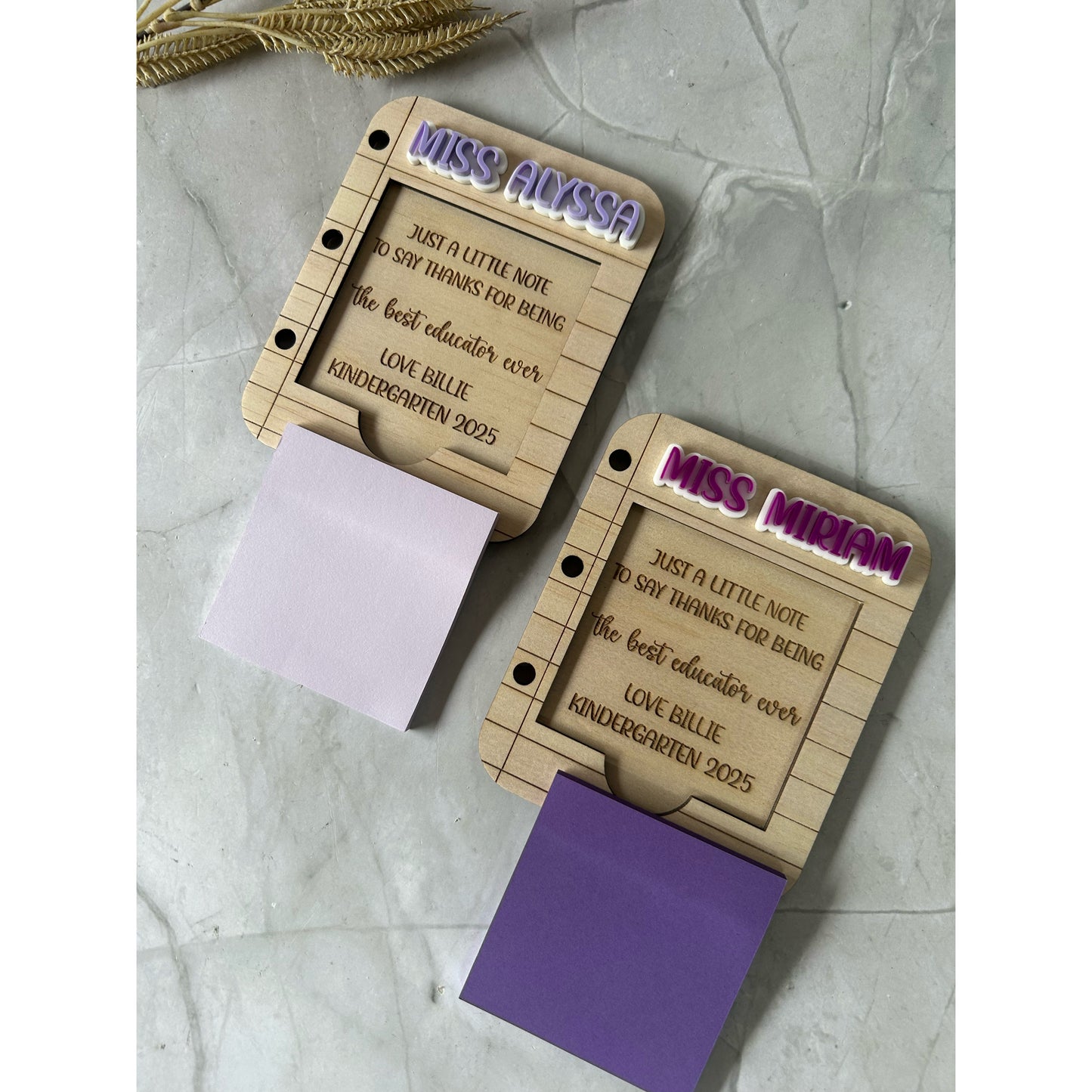 Personalised Sticky Note Holder - Custom Text