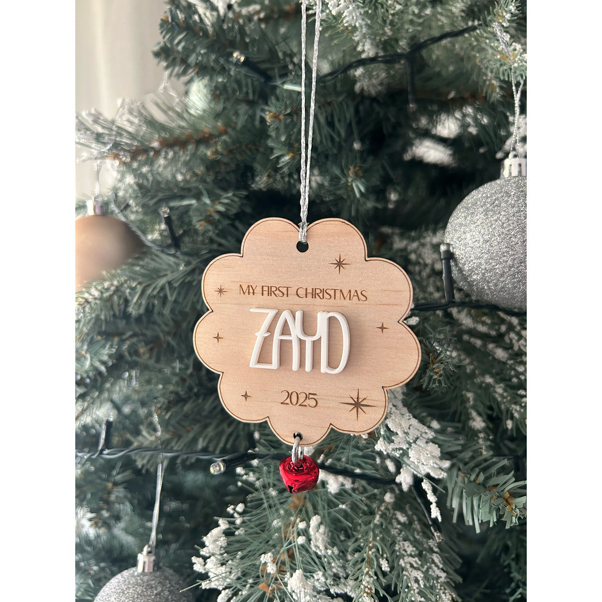 Wooden Scallop First Christmas