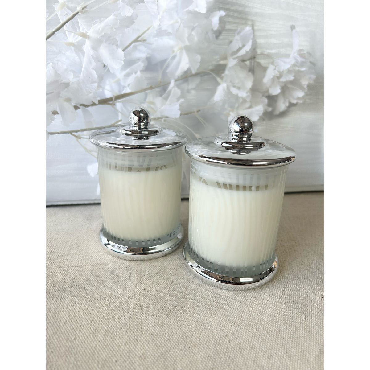 Silver Aesthetic Candles