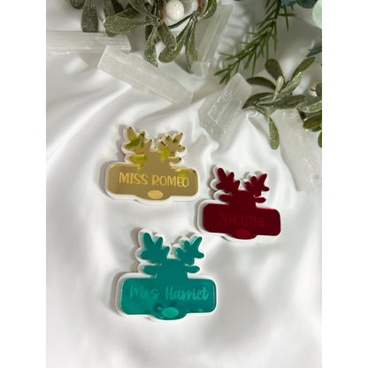Reindeer Name Badge