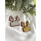 Reindeer Antler Name Badge