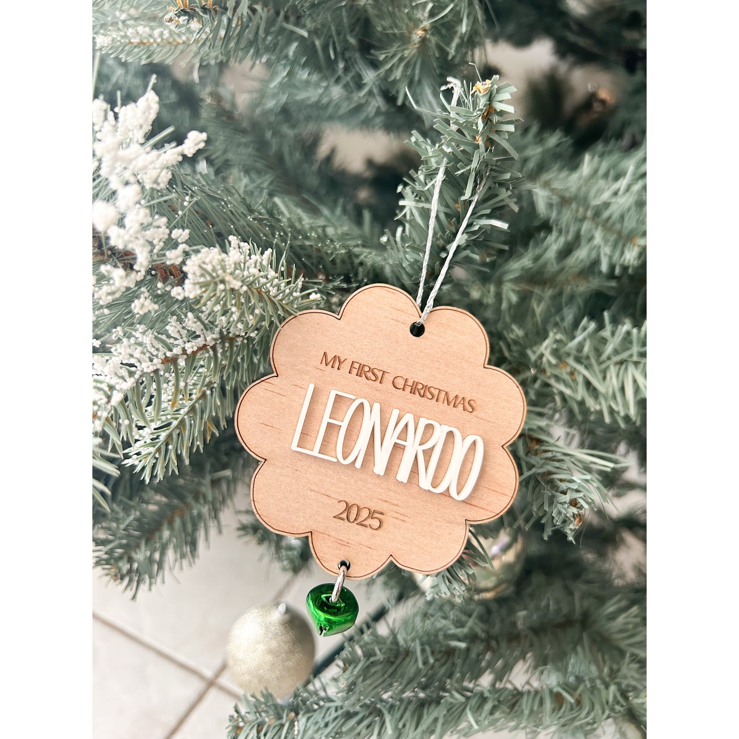 Wooden Scallop First Christmas