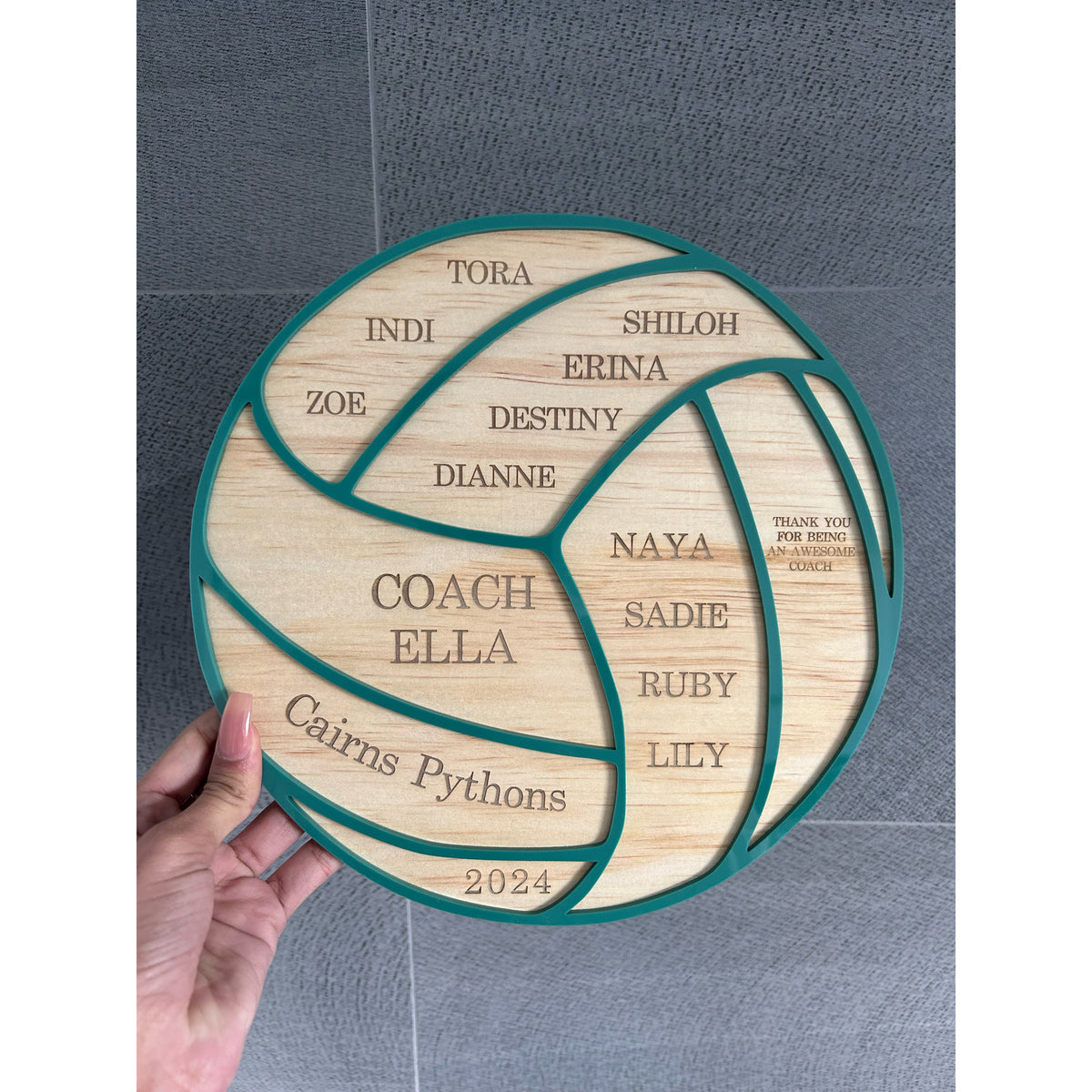 Personalised Thank You Plaque for Coaches