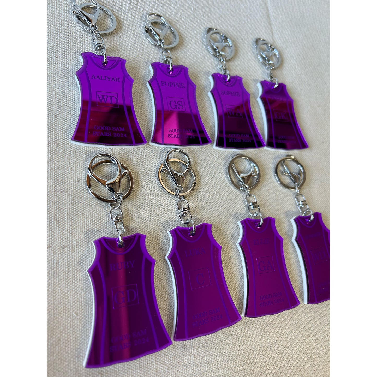 Netball Dress Keychains