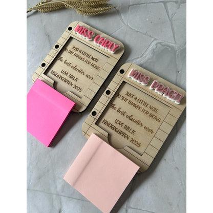 Personalised Sticky Note Holder - Custom Text