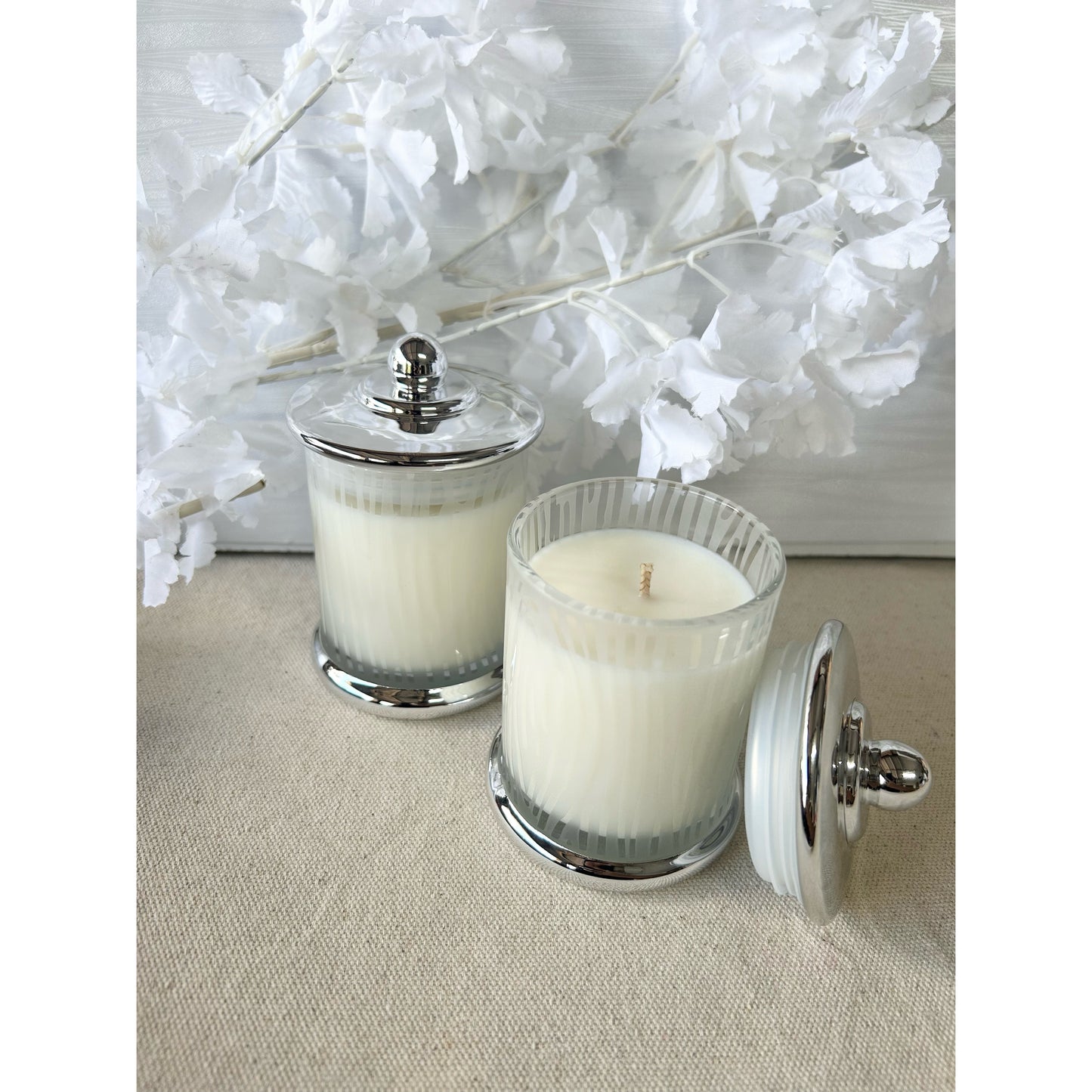 Silver Aesthetic Candles