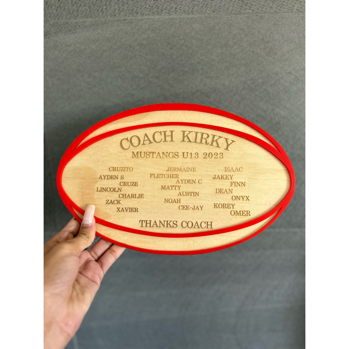 Personalised Thank You Plaque for Coaches