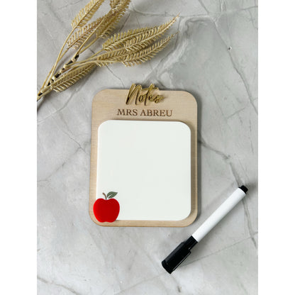 Personalised Reusuable Whiteboard Notepad - Apple