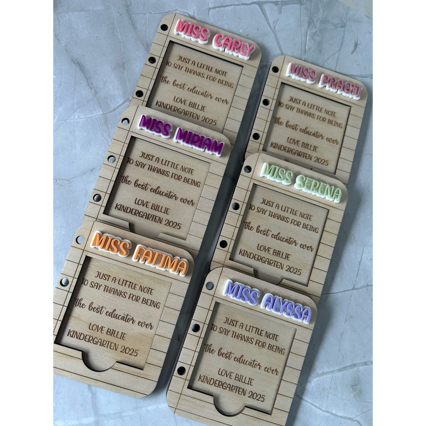 Personalised Sticky Note Holder - Custom Text