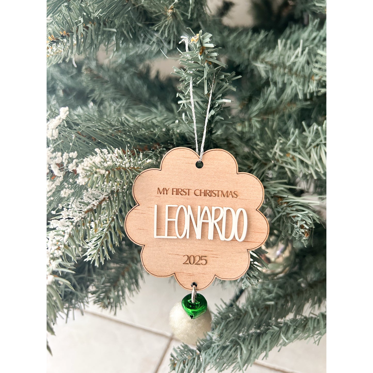 Wooden Scallop First Christmas