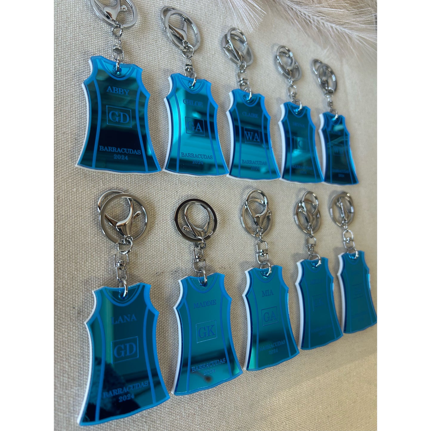 Netball Dress Keychains