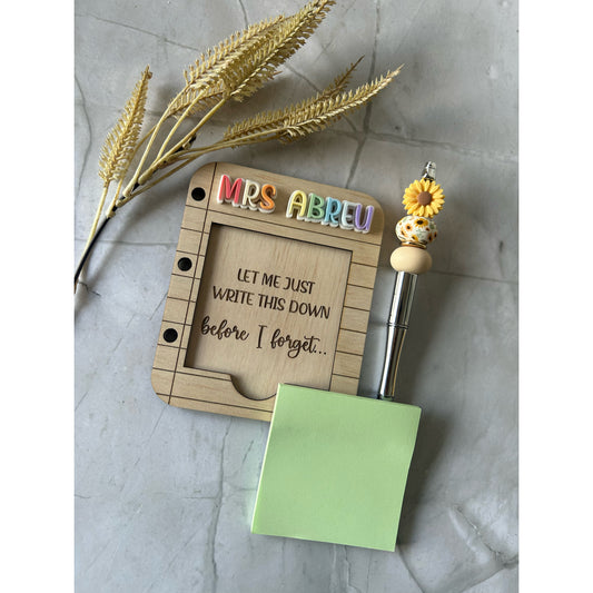 Personalised Sticky Note Holder