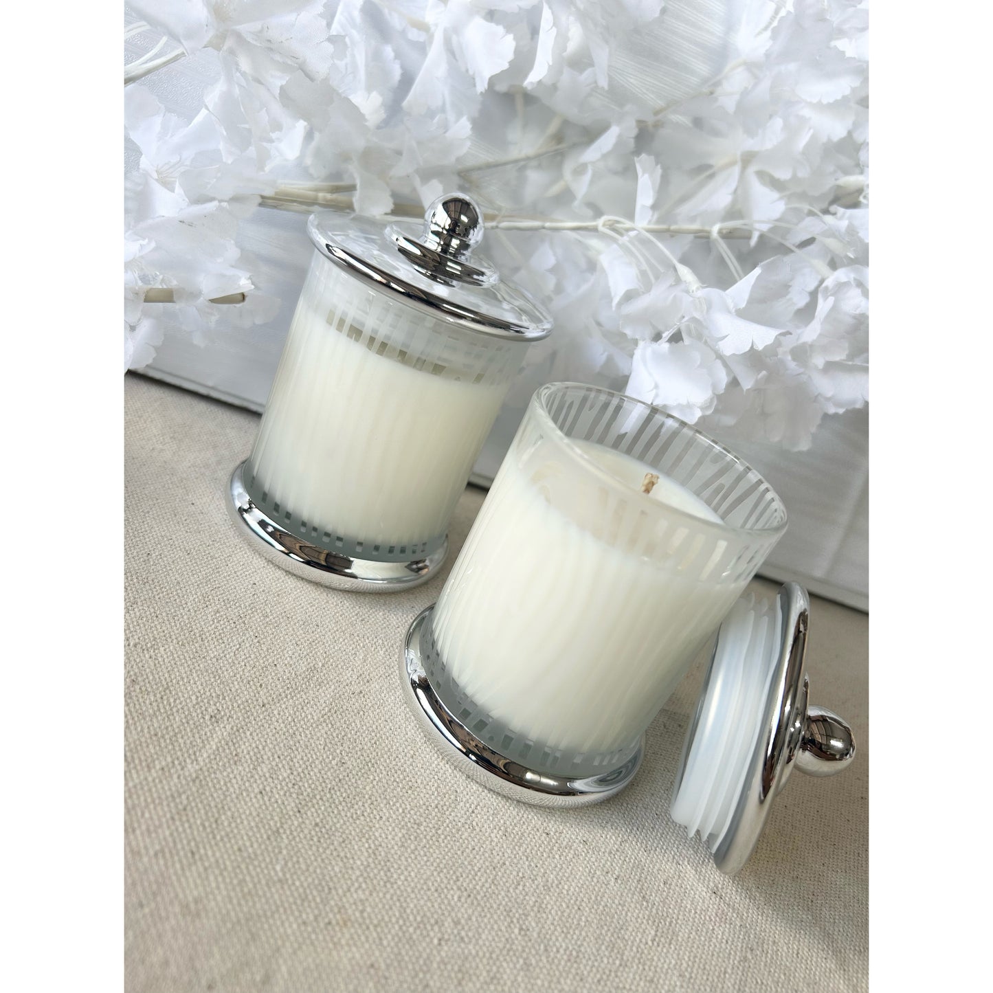 Silver Aesthetic Candles