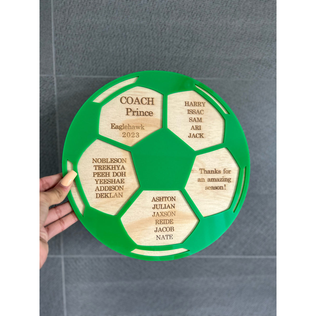 Personalised Thank You Plaque for Coaches