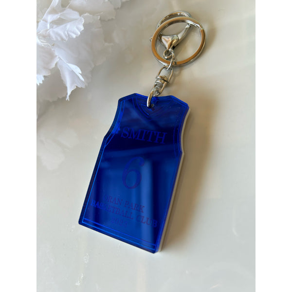 Basketball Jersey Keychain