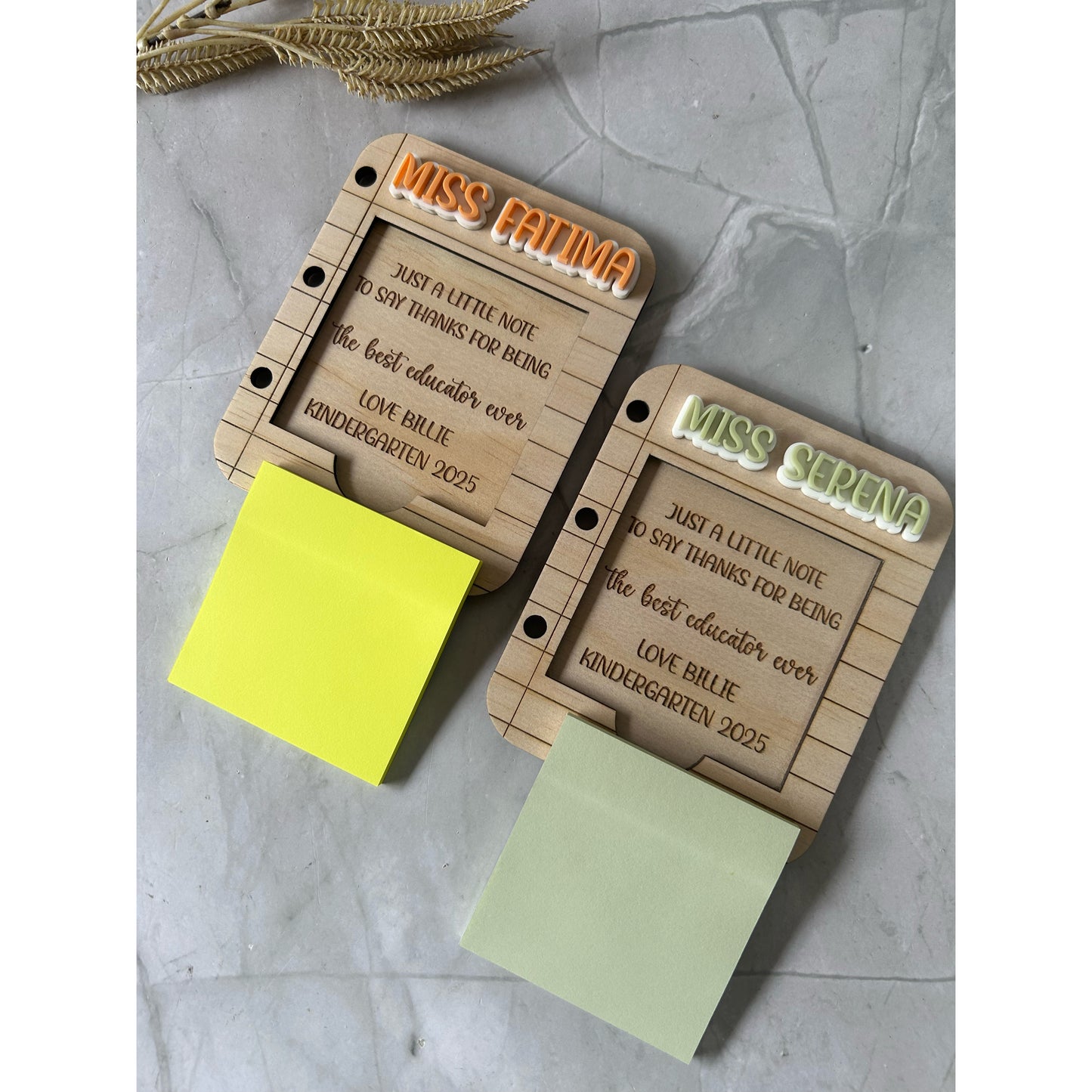 Personalised Sticky Note Holder - Custom Text