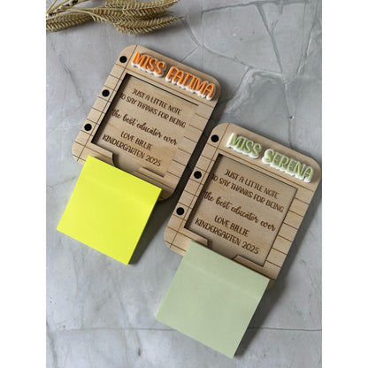 Personalised Sticky Note Holder - Custom Text
