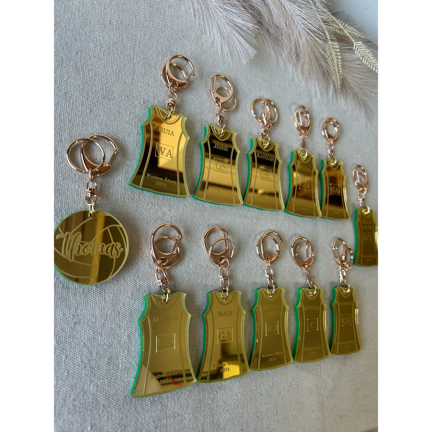 Netball Dress Keychains
