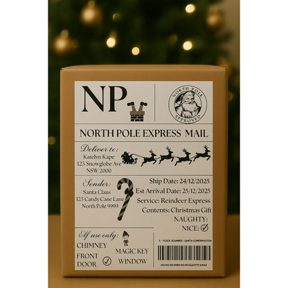 North Pole Express Mail Labels - Pk 6