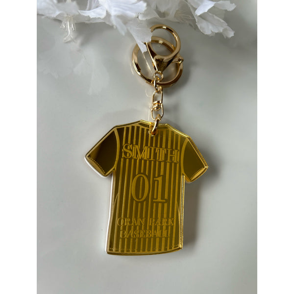 Baseball Jersey Keychain