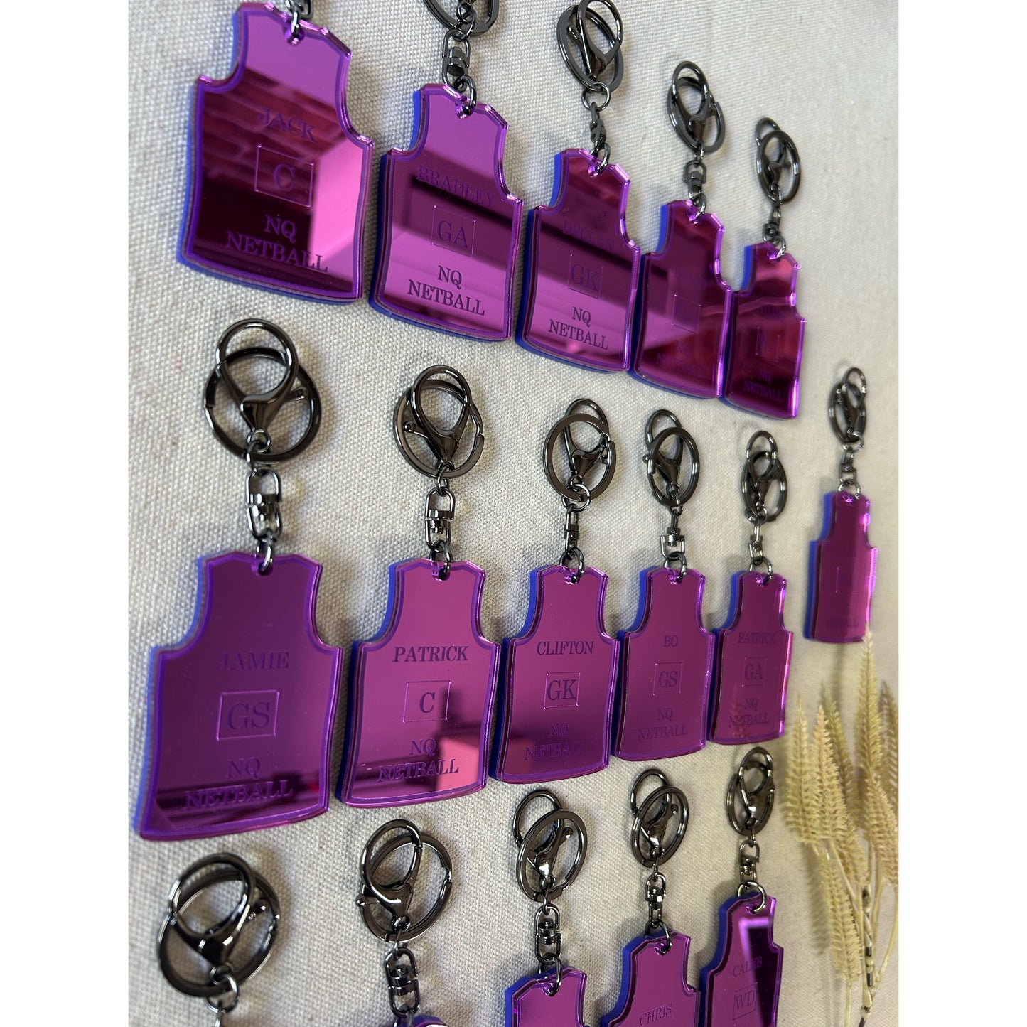 Netball Singlet Keychain