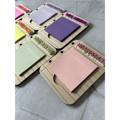 Personalised Sticky Note Holder - Custom Text
