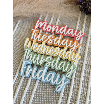 Mon-Fri Whiteboard Magnets