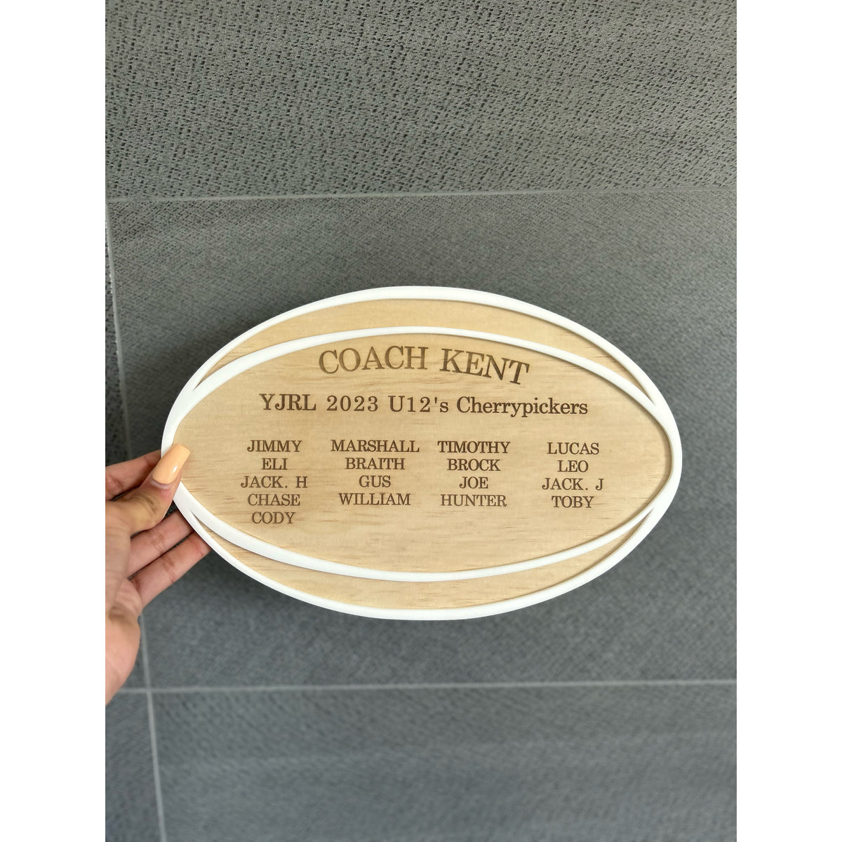 Personalised Thank You Plaque for Coaches