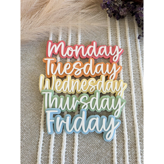 Mon-Fri Whiteboard Magnets