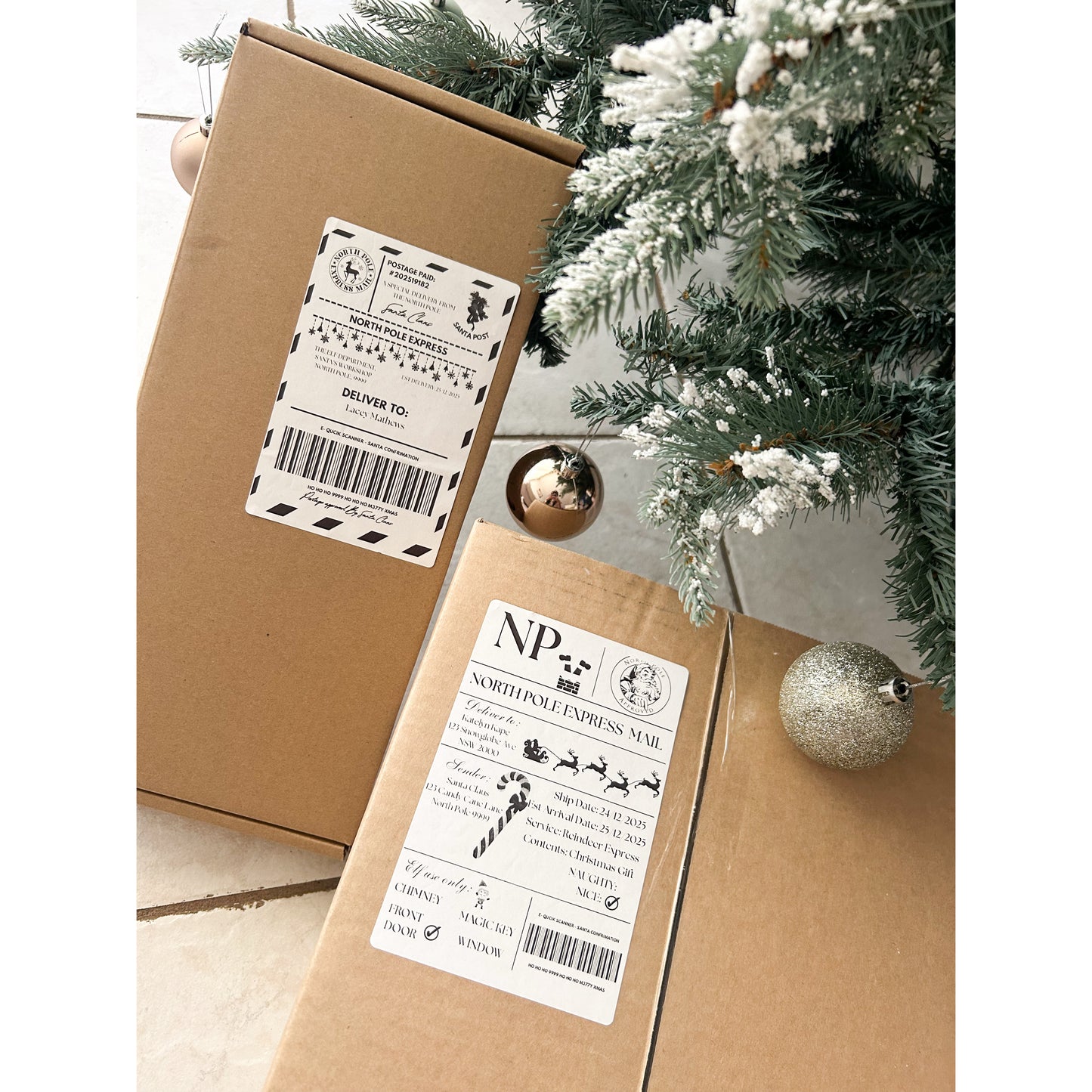 Santa Mail Shipping Labels - Pk 6