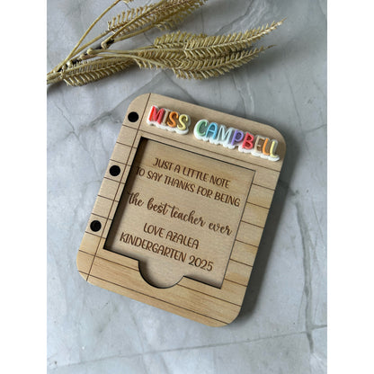 Personalised Sticky Note Holder - Custom Text